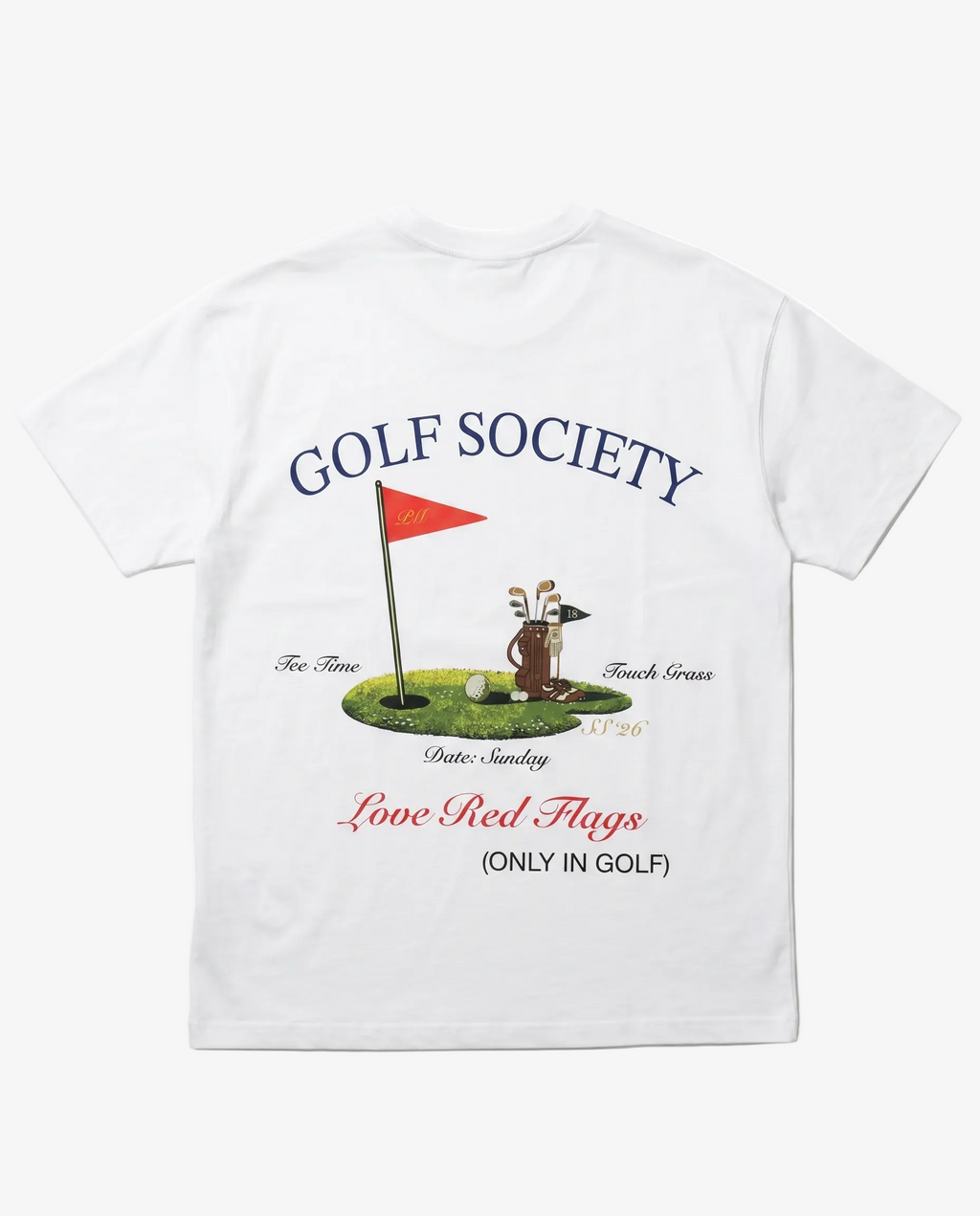 RED FLAGS GOLF T-SHIRT