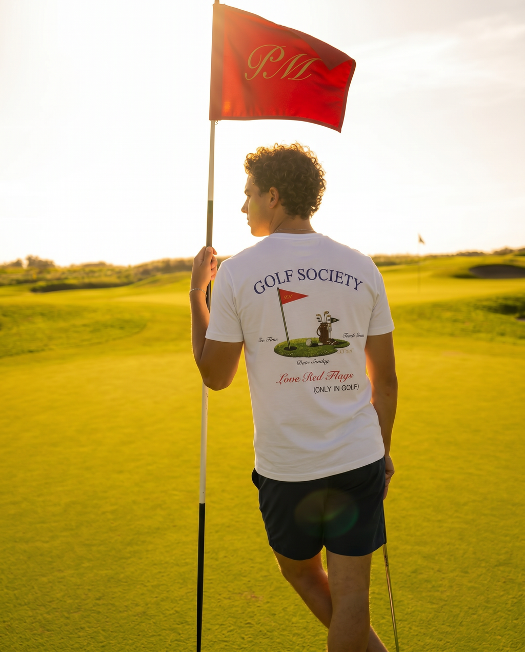 RED FLAGS GOLF T-SHIRT
