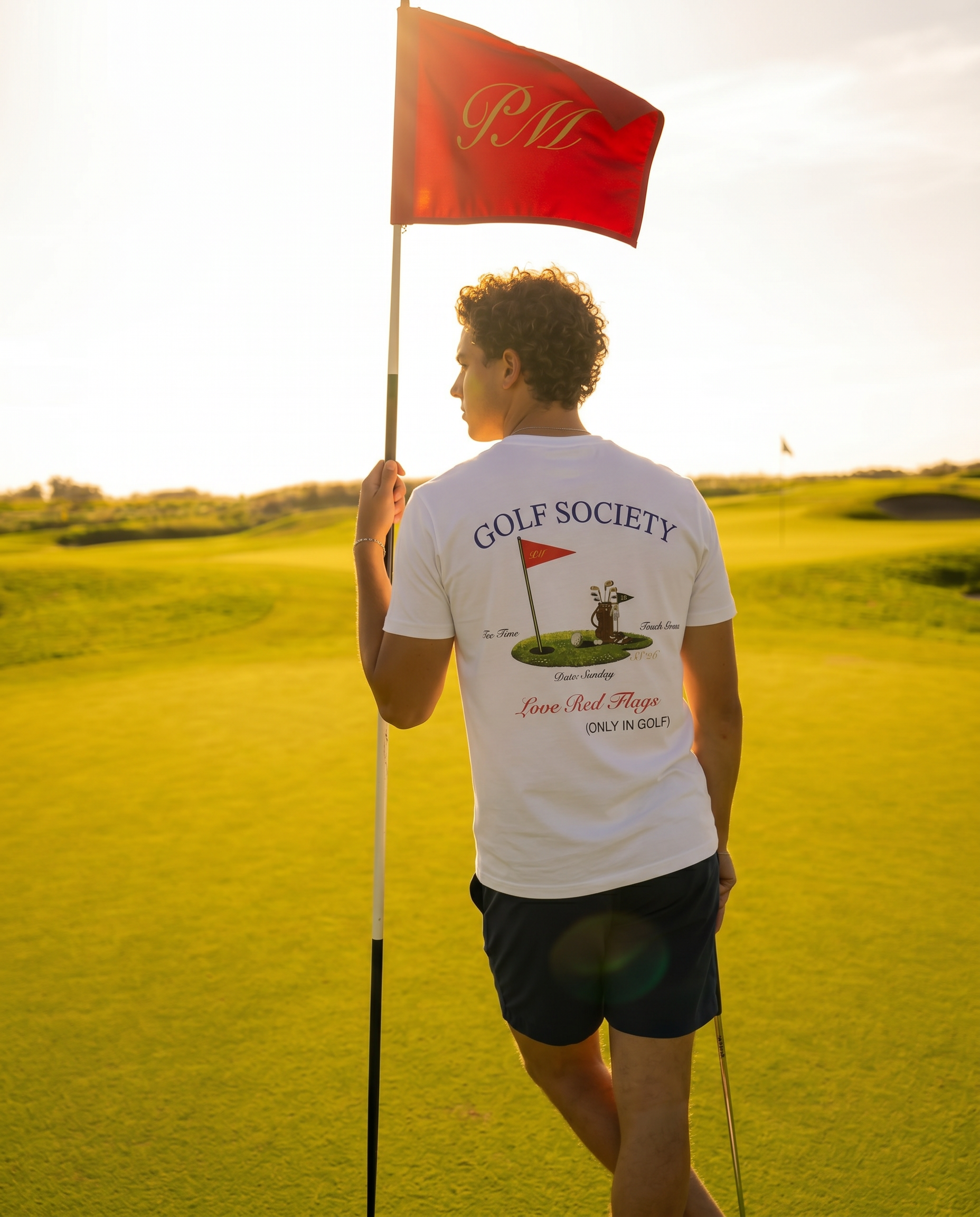 RED FLAGS GOLF T-SHIRT