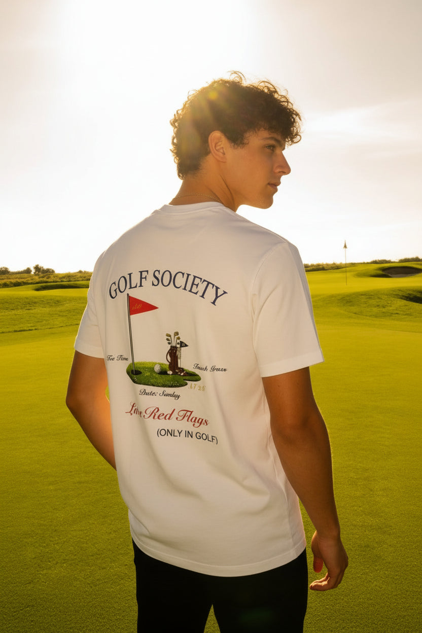 RED FLAGS GOLF T-SHIRT